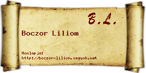 Boczor Liliom névjegykártya